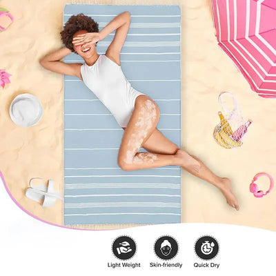 100X180cm Turkish Beach Towel Oversized Sand Free Tassel Quick Dry Swim Extra Large Light Travel for Adults Gifts Accessories ﻿