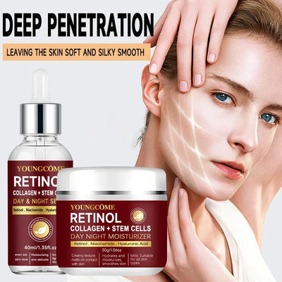 Retinol Day Night Moisturizer Neck and face set night cream Collagen Smooth wrinkles Face Cream For Moisturizer Whitening Bright