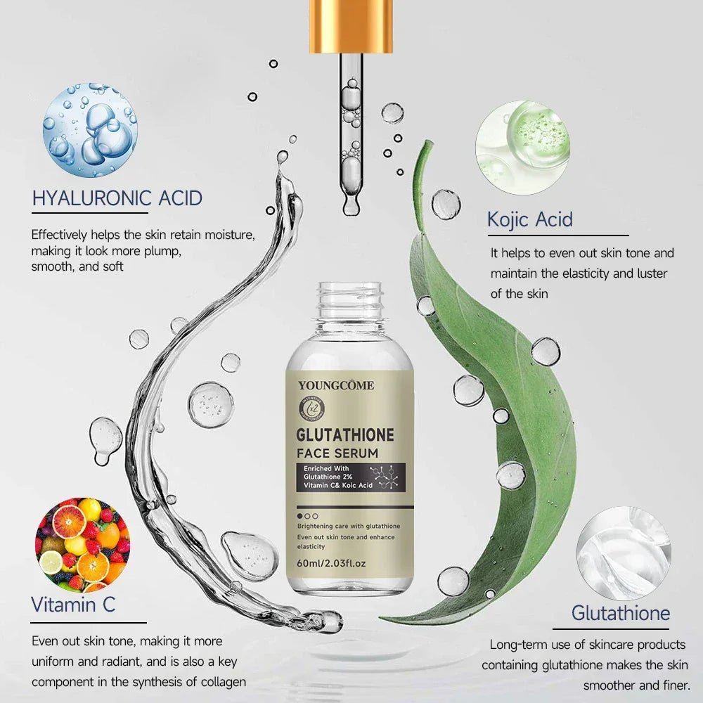 Glutathione Serum for Face for Brightening Skin,Dark Spot Corrector Sensitive Skin Cell Regenerating Lifting Skincare 40ml/60ml
