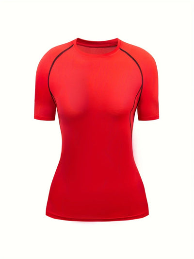 Women's Quick-Dry Crew Neck Tee Stretchable Activewear