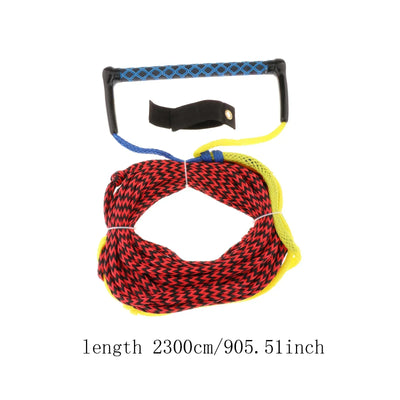 Water Ski Rope 23M Floating Surf Rope Floatable Tow Ropes with Grip Wakesurf Rope Accessories Lightweight for Beach Water Sports
