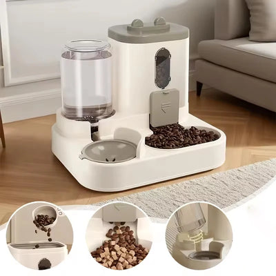 Pet large-capacity feeder integrated automatic water dispenser cat food bowl dog feeding bowl cat bowl dog bowl pet supplies