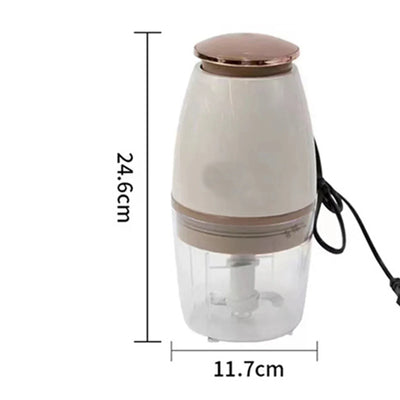 Electric Garlic Chopper Kitchen Gadget Durable Portable Food Processor Blender Shredder for Nuts Meat Garlic Chili Peppers