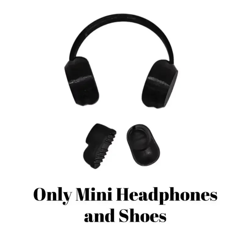 Labubu Doll Shoes and Headphone For 15-17cm Ropa 3.0 Labubu V1 V2 V3 Rain Boots Colorful Beach Shoes Sitting Party Accessories