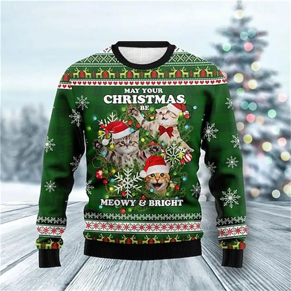 Ugly Christmas Sweater Men's Sweater Snowman Pullover Jumper New Years Eve Daily Vacation Long Sleeve Crewneck Fall Winter 2025