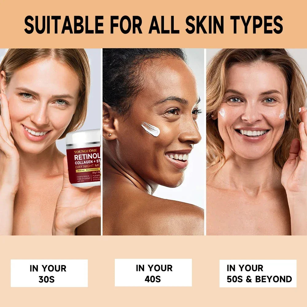 Retinol Day Night Moisturizer Neck and face set night cream Collagen Smooth wrinkles Face Cream For Moisturizer Whitening Bright