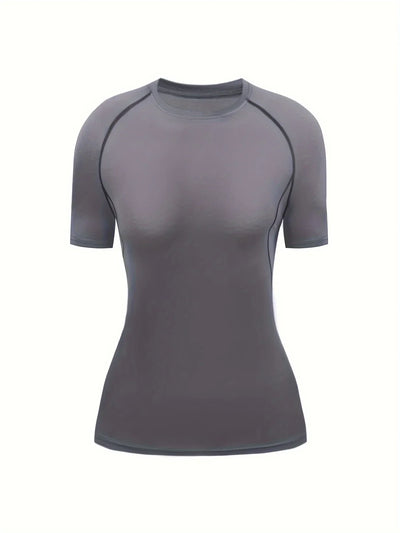 Women's Quick-Dry Crew Neck Tee Stretchable Activewear
