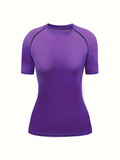 Women's Quick-Dry Crew Neck Tee Stretchable Activewear