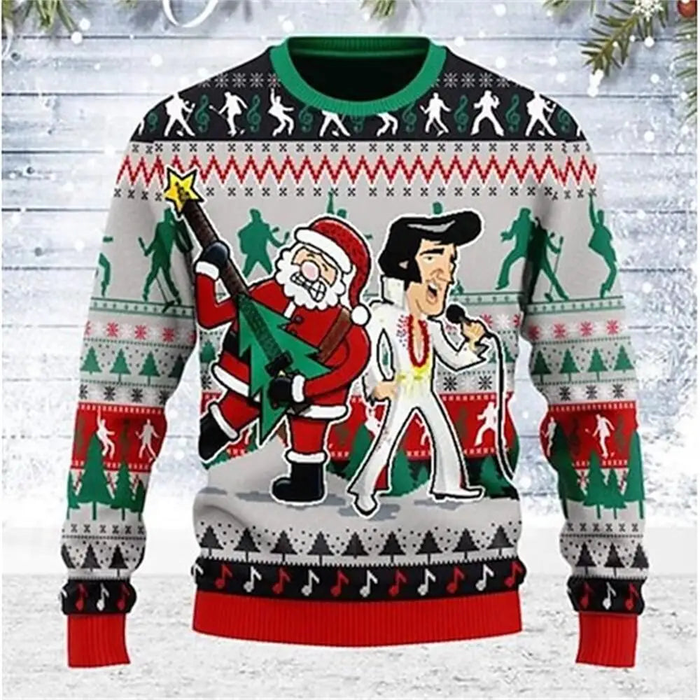Ugly Christmas Sweater Men's Sweater Snowman Pullover Jumper New Years Eve Daily Vacation Long Sleeve Crewneck Fall Winter 2025