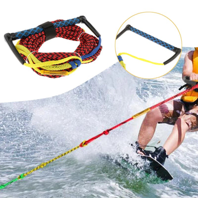 Water Ski Rope 23M Floating Surf Rope Floatable Tow Ropes with Grip Wakesurf Rope Accessories Lightweight for Beach Water Sports
