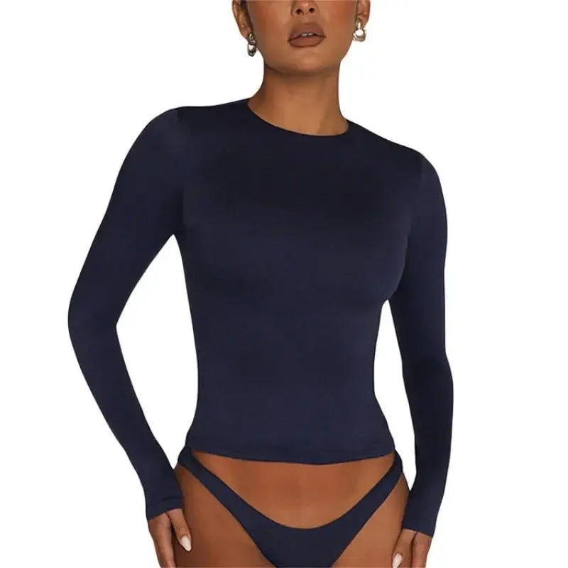 Women Long Sleeve Tops Seamless