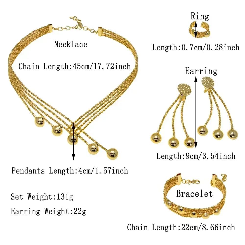 Women jewelry set latest brazilian gold plated earrings luxury necklaces mixed designs pie sets