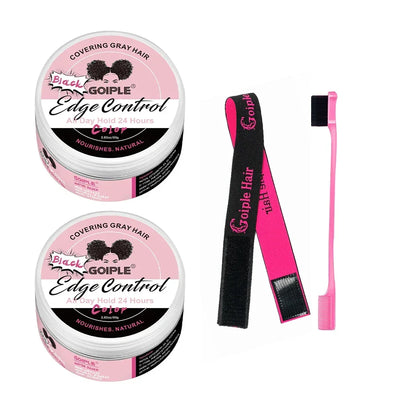 Edge Control Wax for Women Strong Hold Non-greasy Covering Gray Hair Edge Styling Gel for Black No Flaking Hairstyles Pomade