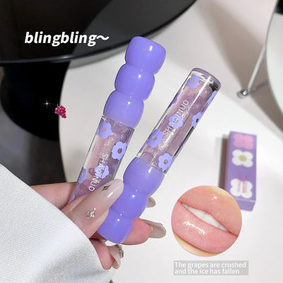 Shimmering Dewy Hydrating Lip Oil Gloss - Intense Moisturizer with Lightweight, Non-Sticky Shine - Perfect Long-Lasting Lip Care