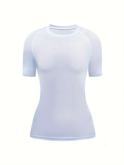 Women's Quick-Dry Crew Neck Tee Stretchable Activewear