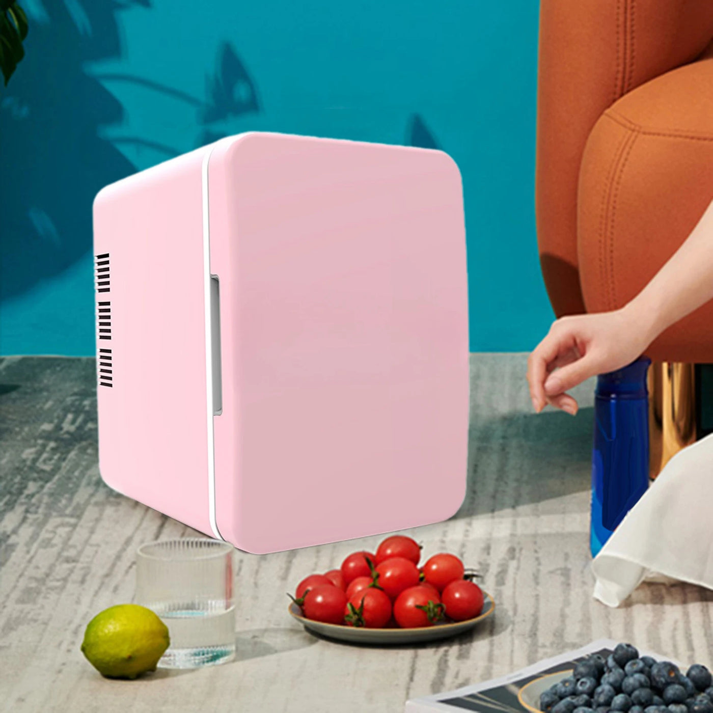 4L Mini Fridge Car Refrigerators Multiuse Cosmetics Skincare Fridge for Food Drinks Outdoor Travel Home Cooling Warmer ice box