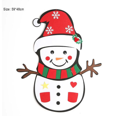 Thanksgiving Felt Tree Ornaments Wall Hanging Decorations for Home Felt Christmas Tree Xmas Ornaments Santa Claus Xmas Kids Gift