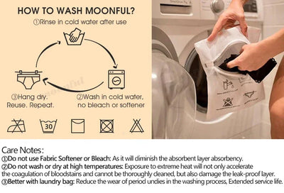 Menstrual Panties Women High Waist Seamless Menstrual Briefs Leak Proof Period Panties Heavy Flow Absorbent Period Underwear