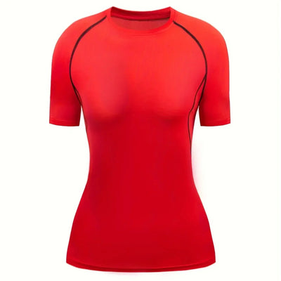 Women's Quick-Dry Crew Neck Tee Stretchable Activewear