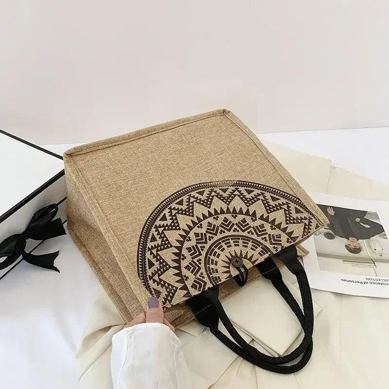 Canvas handbags for women fashion tote beach bags reusable shopping casual large capacity designer shoulder pouch