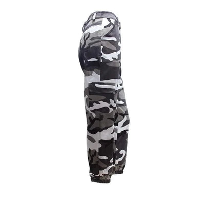 Women High Waist Camouflage Pants Fashion Pantalon Femme Trouser Ankle-Length Sweatpants Cotton Streetwear Camo Pants