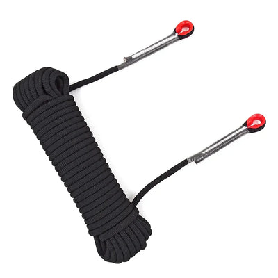 12mm 50m Outdoor Climbing Rope Escape Rescue Static Rope Rock Equipment Mountaineering Lifeline Emergency Survival Safety Gear