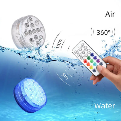 13 LEDs Magnetic Submersible LED Light Waterproof Underwater Light USB Rechargeable Swimming Pool Night Lamp With Suction Cups