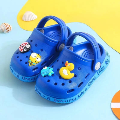 kids Mules Clogs summer baby boys girls Cartoon sandals flat heels solid cartoon slippers children's garden shoes