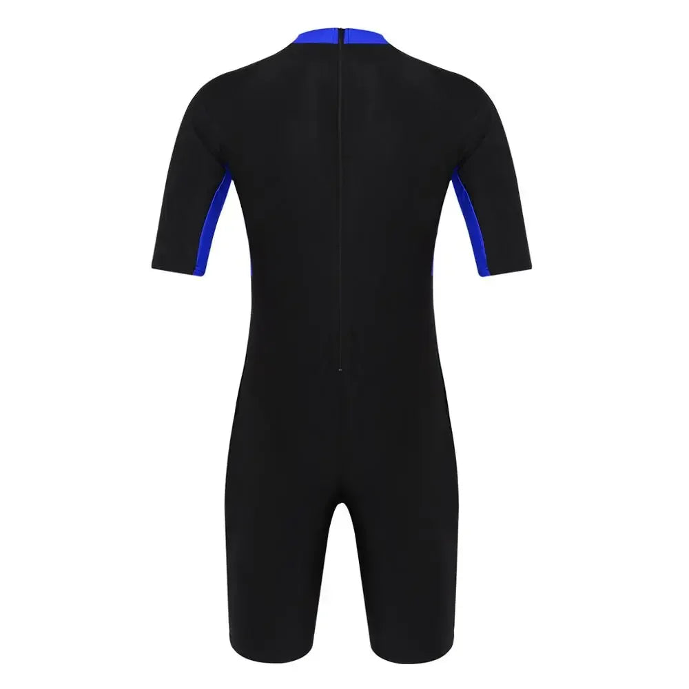 Swimwear Mens Leotard Swimsuit Shorty Wetsuit Diving Swimming Snorkeling Surfing Scuba Swim Bodysuit Jumpsuit Warm Swimwear