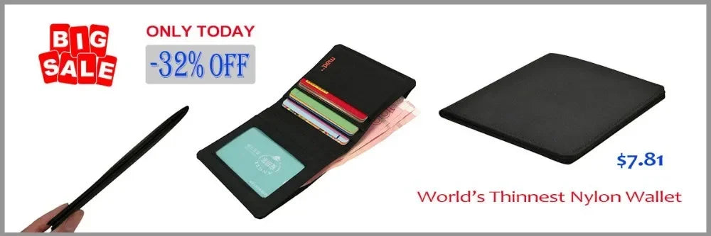 2023 Minimalist Slim Nylon Wallet For Men Women Slimline Ultra Thin Mini Small Male Female Zipper Coin Purse Compact Money Bag