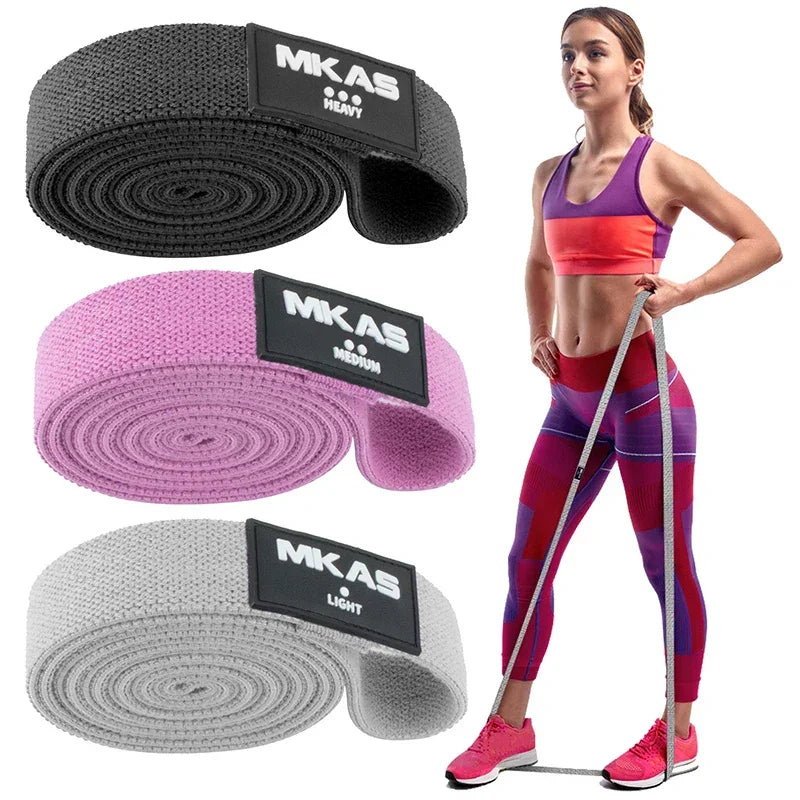 Fitness Resistance Bands Workout Hip Loop Elastic Exercise Band Gum Sport Yoga Strength  3-Piece Non-Slip For Leg Home Equipment