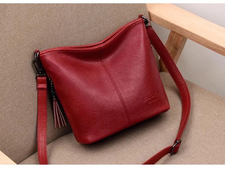 Hand crossbody bags for women 2024 new luxury designer handbag leather tassel shoulder purses and handbags tote bag