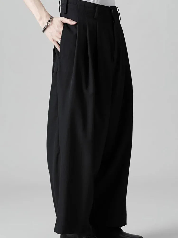 Men's Wide-Leg Pants Spring And Autumn New Yamamoto Style Fashion Trend Youth Leisure Loose Large Size Pants