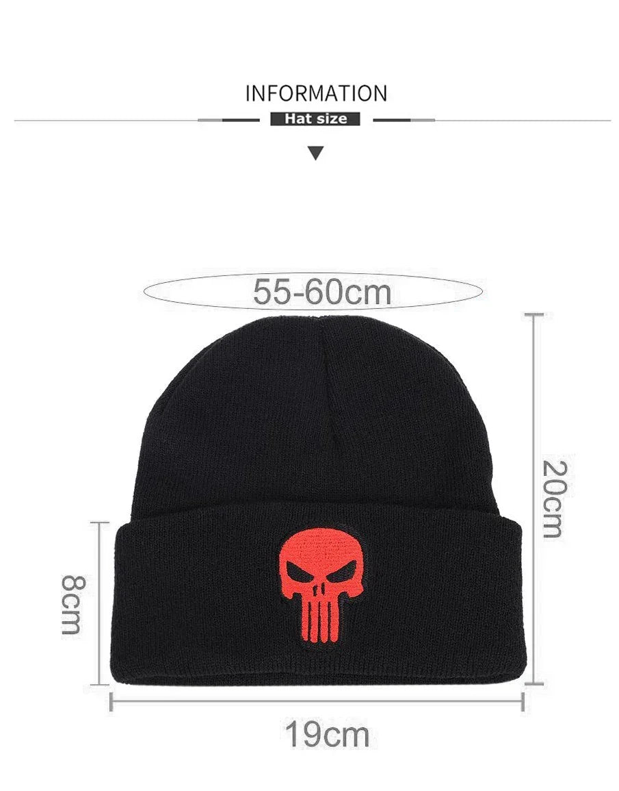 Beanies Hat Unisex Hat Keep warm Skull pattern Set head cap Winter hat Casual Beanies Hip-hop Knitted Winter Hat Ski Beanie Hat
