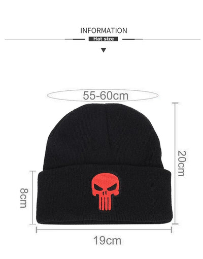 Beanies Hat Unisex Hat Keep warm Skull pattern Set head cap Winter hat Casual Beanies Hip-hop Knitted Winter Hat Ski Beanie Hat