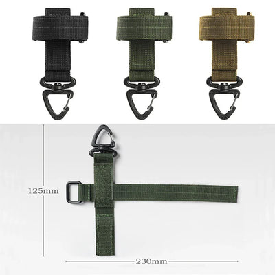 Mountaineering Buckle Outdoor Keychain  Gear Clip Keeper Pouch Belt Keychain Gloves Rope Holder Military Hook Camping