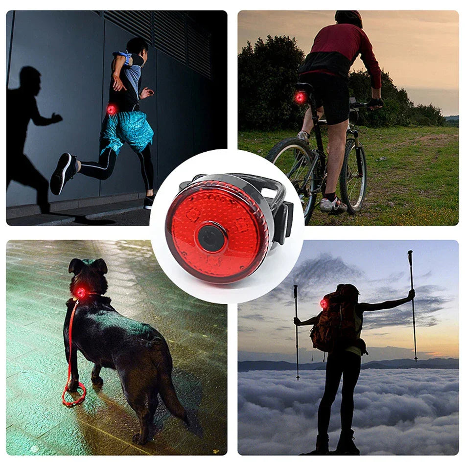 Bicycle Tail Lamp Headlight 400 Lumens Waterproof LED Warning Light Mountain Bike Luminous Night Riding Equipment Bike Lights