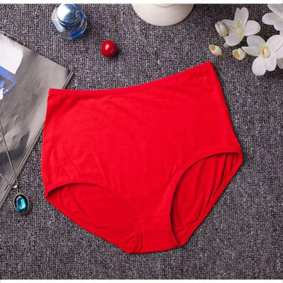 New Soft Women's Bamboo Fiber Panties Sexy Underwear High-Rise Briefs Solid Color Everyday Underpants Ladies Big Size Lingerie