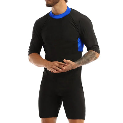 Swimwear Mens Leotard Swimsuit Shorty Wetsuit Diving Swimming Snorkeling Surfing Scuba Swim Bodysuit Jumpsuit Warm Swimwear