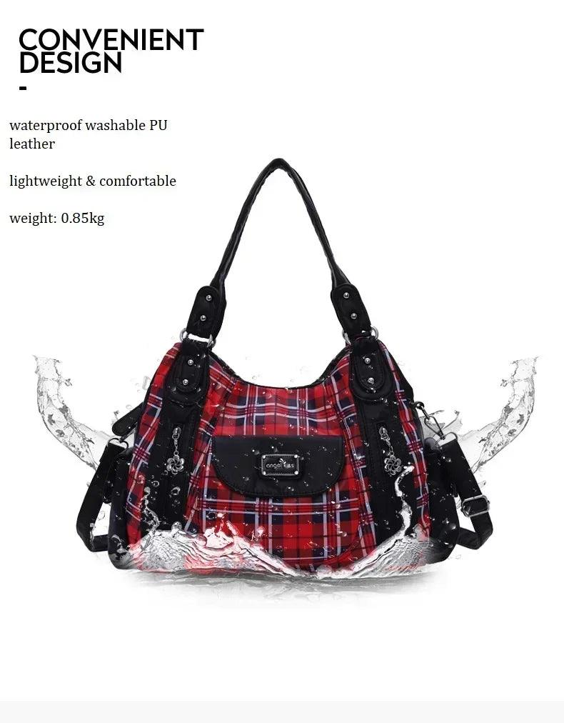 Fashion women hand bag designers luxury handbags plaid shoulder bags female top-handle large purse hobos