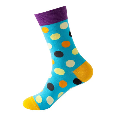 Women Crew Socks Funny Cute Cartoon candy colour dot crew socks Happy Harajuku skateboard Socks sox dropshipping