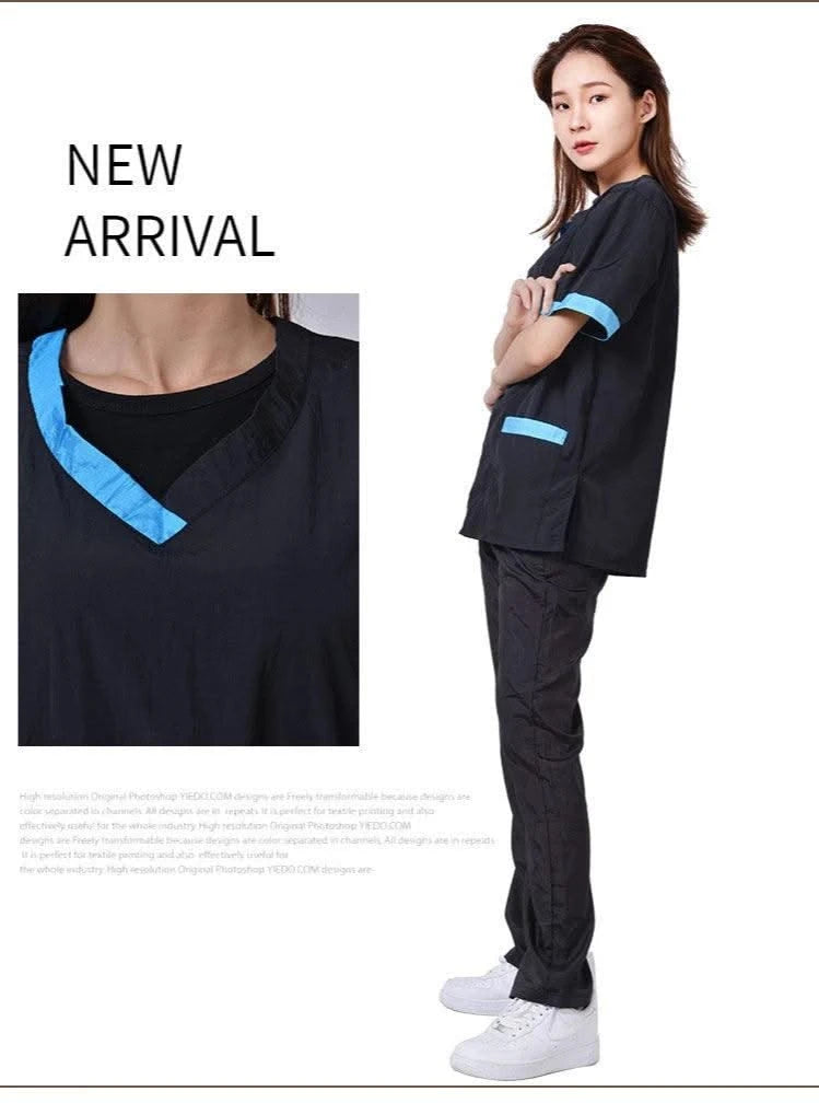 Summer Pet Groomer Uniforms Dog Grooming Clothing Pet Shop Work Clothes Hairdresser Short Sleeve Top Hair Salon Smock Anti Hair