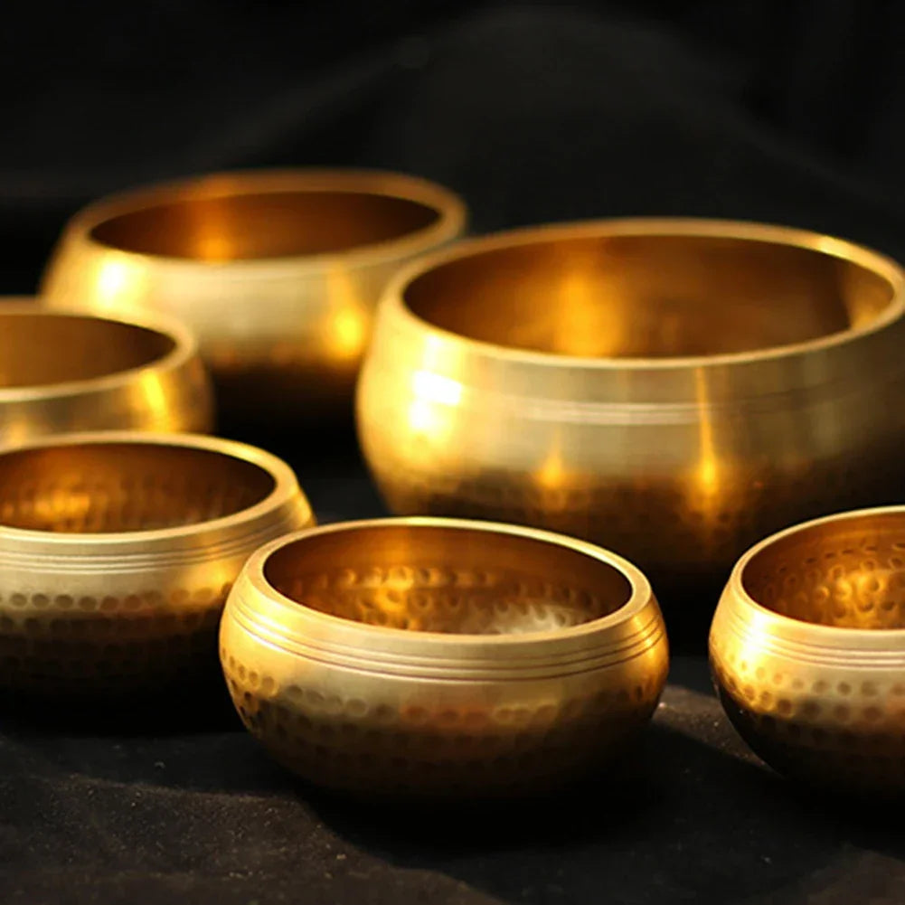 Buddhism Singing Bowls Handmade Wall Decorative Dishes Copper Tibetan Bowl for Meditation Yoga Buddhism Gifts Home Decor Crafts