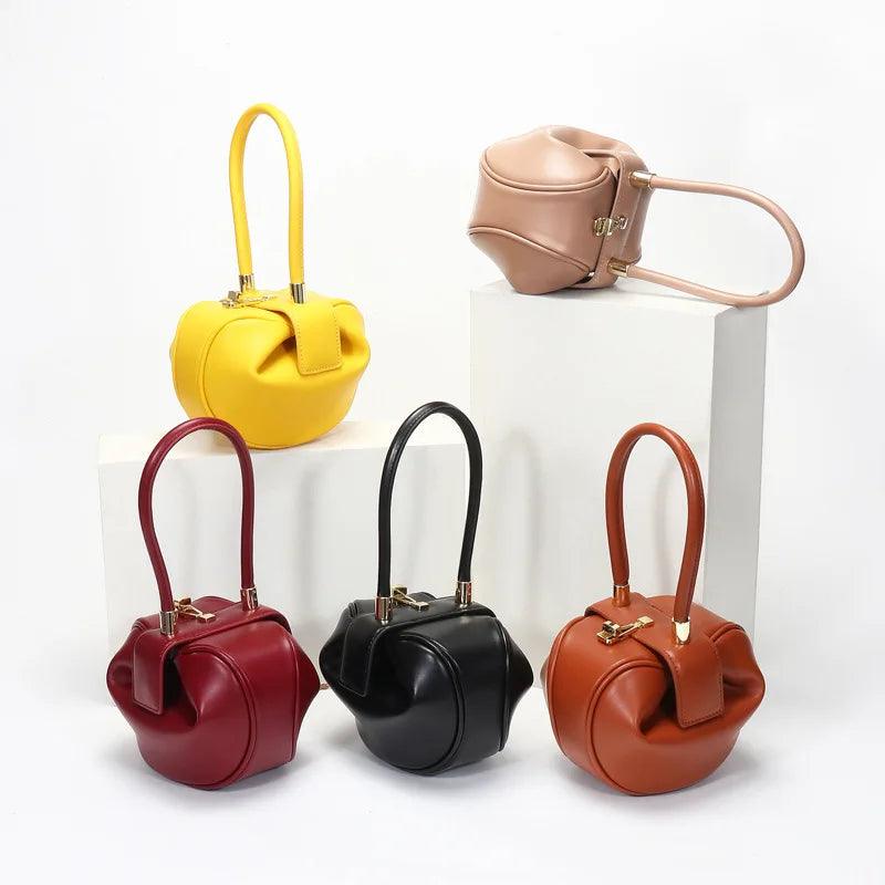 Bowling spherical women’s handbag luxury brand designer hobos bag fashion mini round shoulder bags pu leather female
