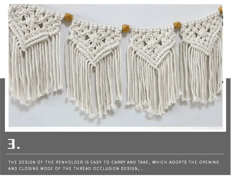 Wall Hanging Decoration Tassel Macrame Hand-Woven Tapestry Bohemian Boho Home Apartment Bedroom Livingroom Hotel Shop Mall Decor