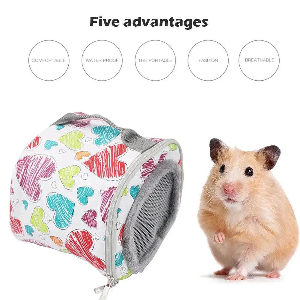 Pet Carrier Convenient Hamster Rabbit Chinchilla Hedgehog Dutch Pig Case Handbag Small Pet Breathable Warm Travel Carrying Bag