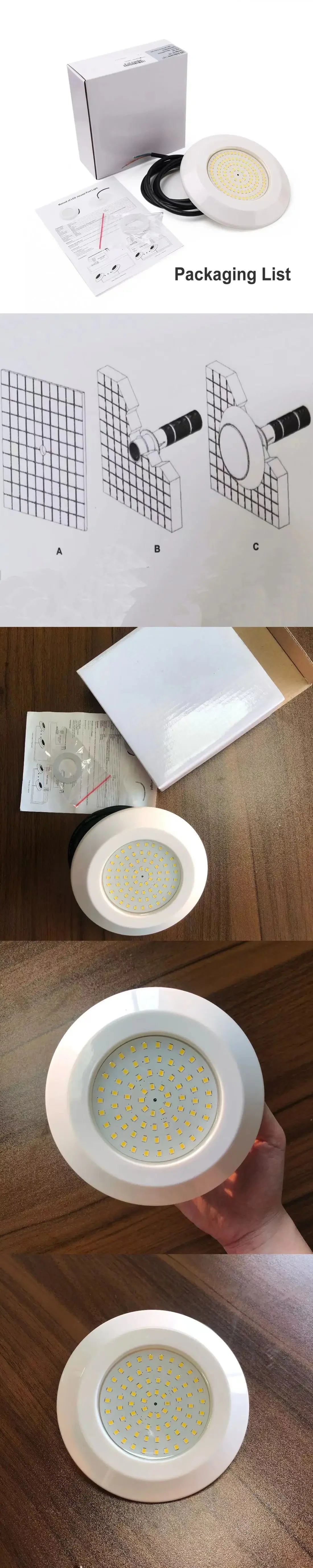 LED Submersible Swimming Pool Lights 12W Multiple Color Resin Filling Underwater Spotlight DC12V Warm White Blue Cold White