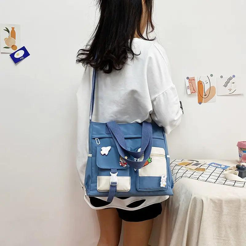 New designer school handbag messeng bag for youth teen girls tote shoulder large capacity nylon women crossbody satchels