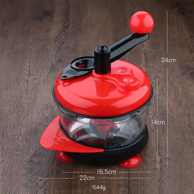 1.5L High-capacity Multi-function Kitchen Manual Food Processor Meat Grinder Vegetable Chopper Shredder Cutter Egg Blender