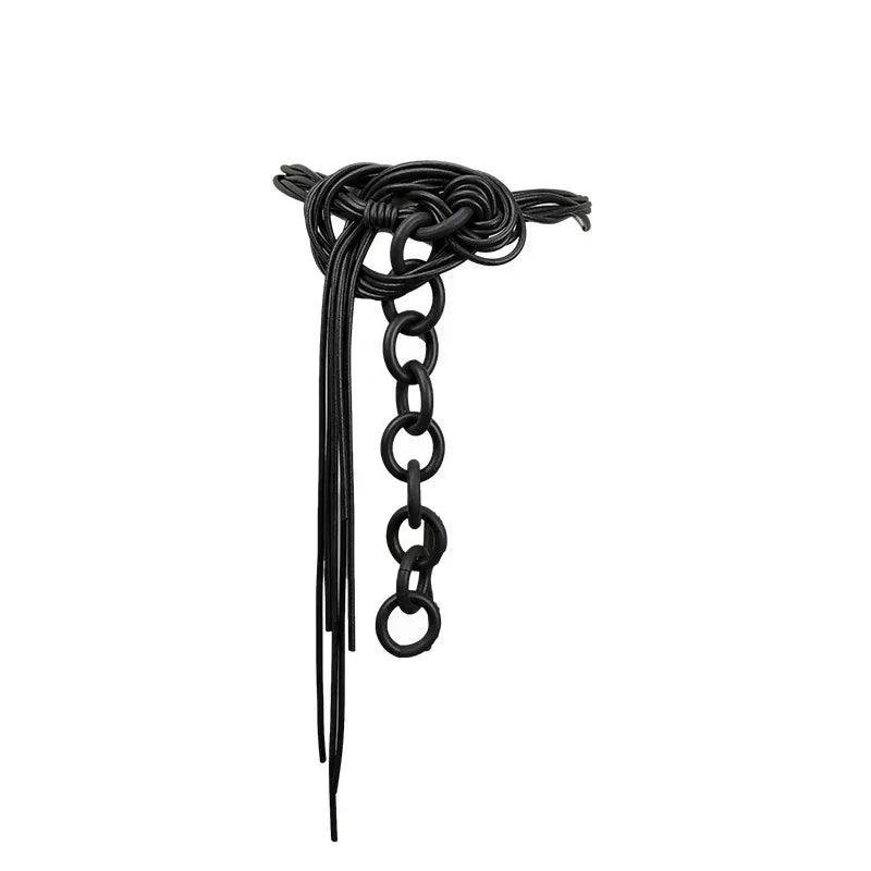 Ukebay new handmade luxury necklaces for women rubber jewelry black statement necklace fashion clothes chain gothic